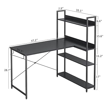 Amazon.com: CubiCubi Computer Corner Desk with Storage